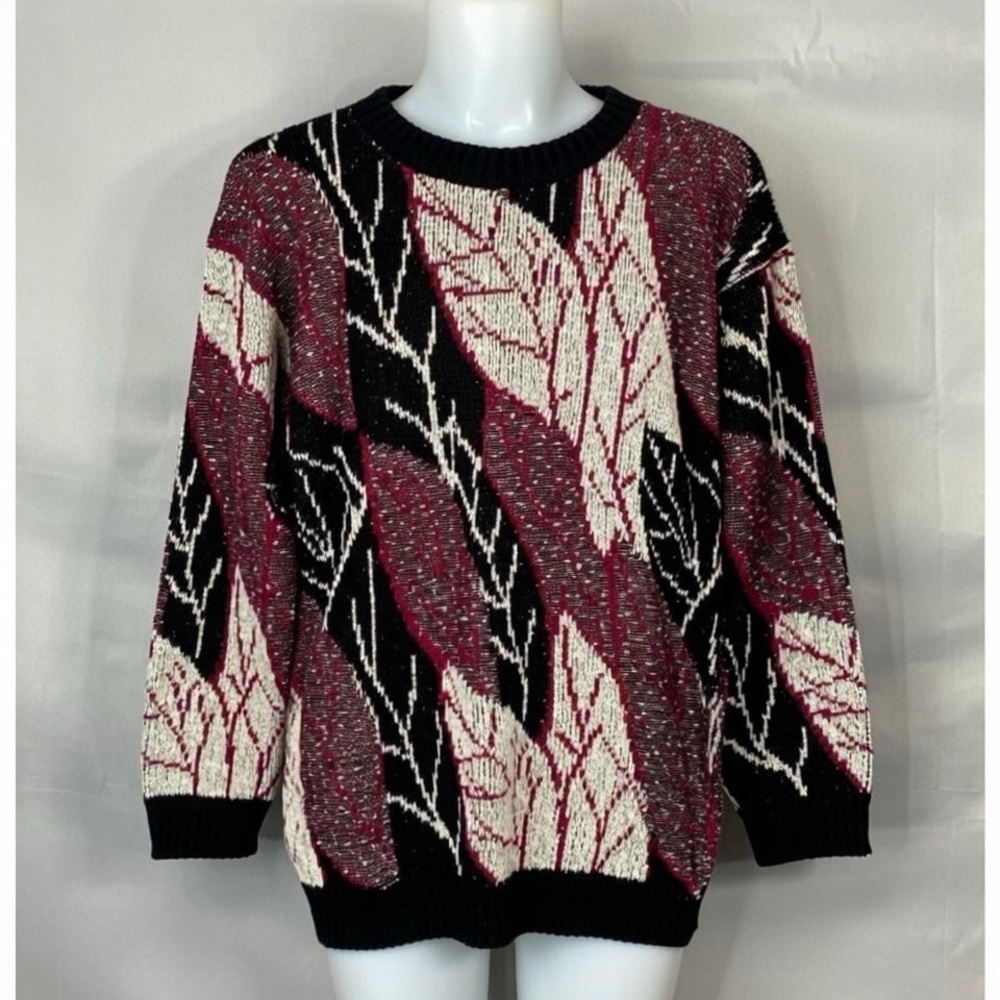 VTG Kenneth Too Sweater Mens L Cosby 80s Jumper Ski Crew Neck Banded Grandpacore
